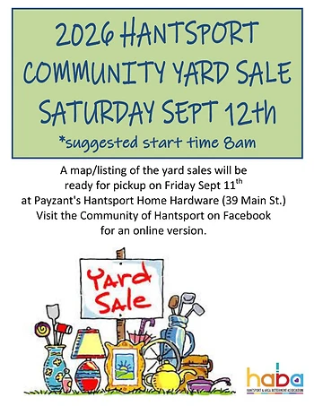 Poster for Hantsport Community Yard Sale
