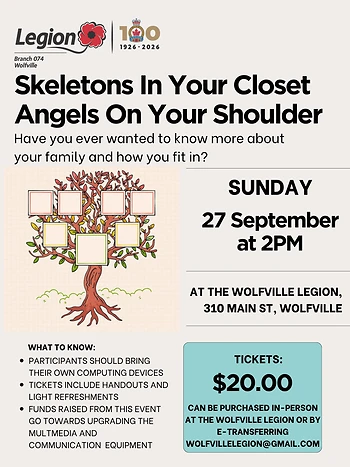 Poster for Genealogy Workshop