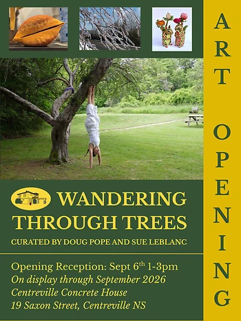 Poster for Art Opening: Wandering Through Trees