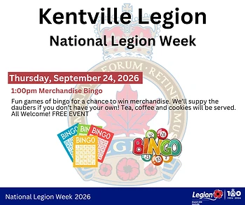 Poster for Legion Week - Merchandise Bingo
