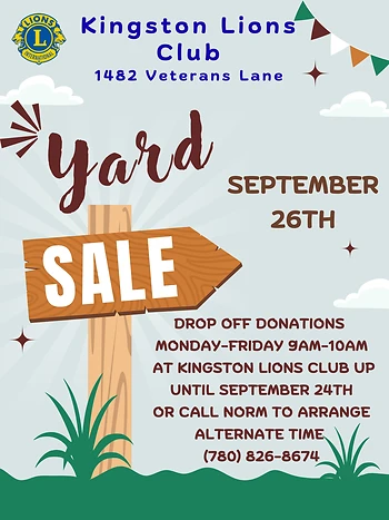 Poster for Kingston Lions Fall Yard Sale