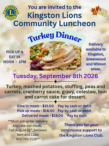 Poster for Kingston Lions Community Luncheon