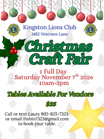 Poster for Kingston Lions Craft Fair