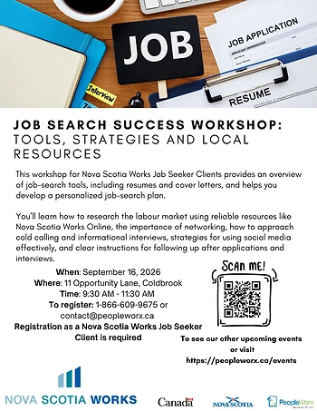 Poster for Job Search Success Tools, Strategies and Local Resources