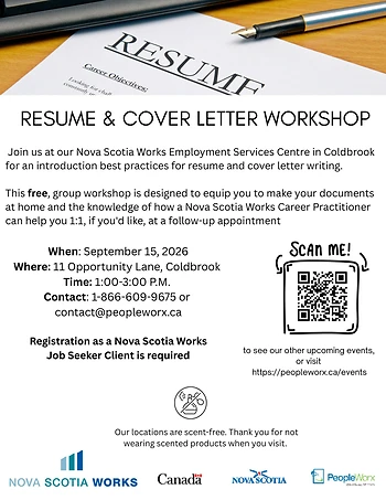 Poster for Resume and Cover Letter Workshop