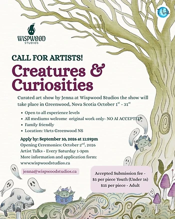 Poster for Creatures & Curiosities Art Show Opening