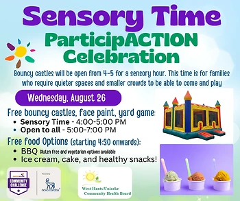 Poster for ParticipACTION Celebration SENSORY HOUR