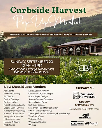 Poster for Curbside Harvest Pop Up Market