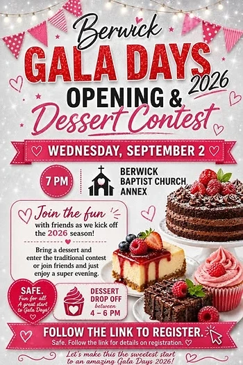 Poster for Berwick Gala Days Grand Opening