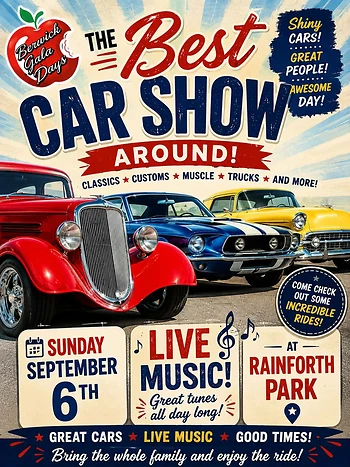 Poster for Gala Days Car Show