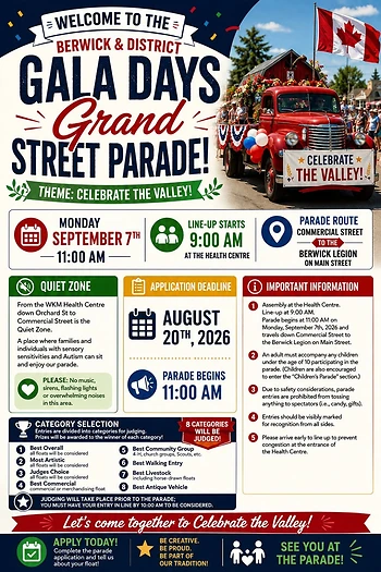 Poster for Berwick Grand Street Parade