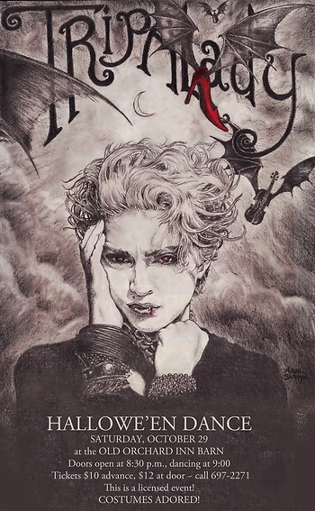Poster for TripALady Halloween Dance