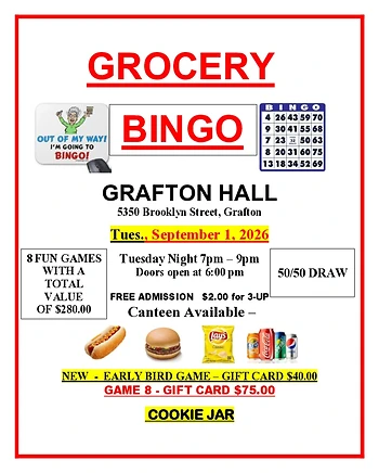 Poster for Grocery Bingo