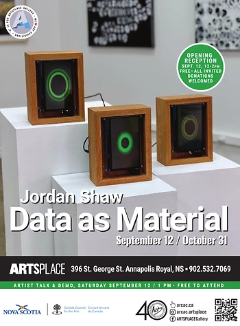 Poster for Artist Talk | Data as Material, Jordan Shaw