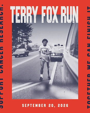 Poster for Terry Fox Run in Annapolis Royal