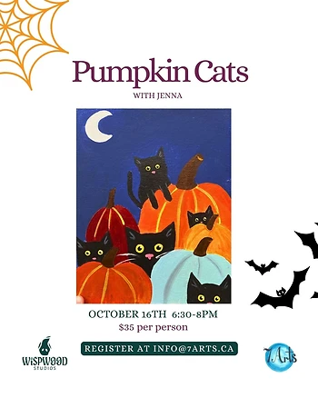 Poster for Pumpkin Cats Paint Night