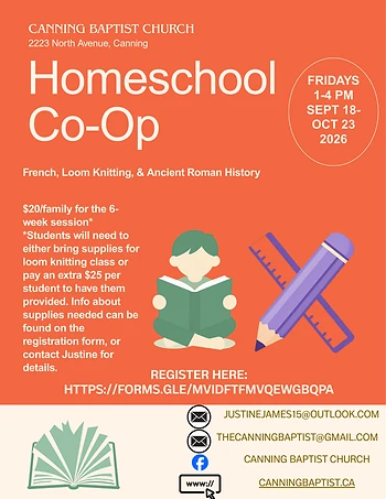 Poster for Homeschool Co Op Group