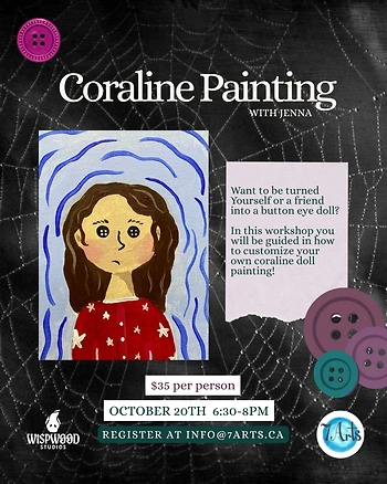 Poster for Coraline Paint Night