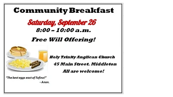 Poster for Community Breakfast