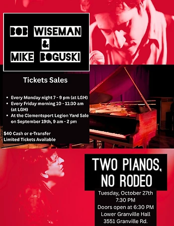 Poster for Two Pianos, No Rodeo: Bob Wiseman & Mike Boguski