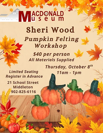 Poster for Felted Pumpkin Workshop
