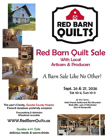 Poster for Red Barn Quilt Show & Sale