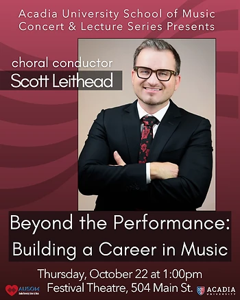 Poster for Acadia School of Music - Concert & Lecture Series