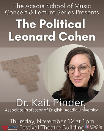 Poster for Acadia School of Music - Concert & Lecture Series