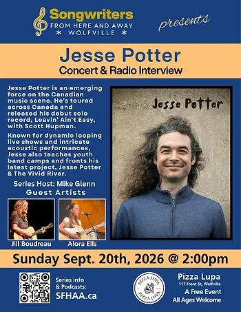 Poster for Songwriters From Here and Away - Jesse Potter