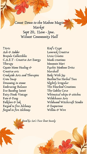Poster for Mabon Magic Market