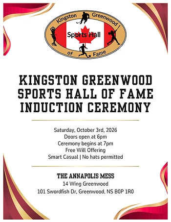 Poster for Kingston Greenwood Sports Hall of Fame