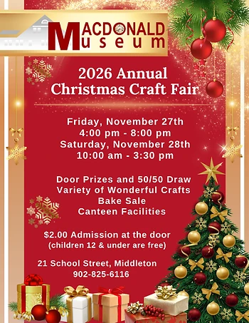 Poster for The Macdonald Museum’s Annual Christmas Craft Fair