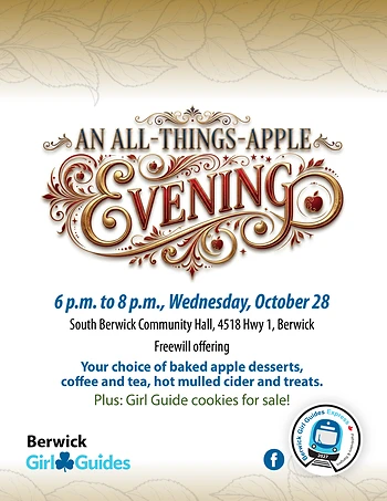 Poster for All-Things-Apple evening tea