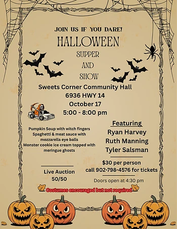 Poster for Supper and Show Fundraiser