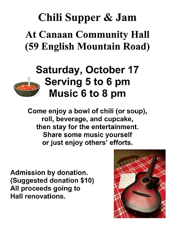 Poster for Chili Supper & Jam