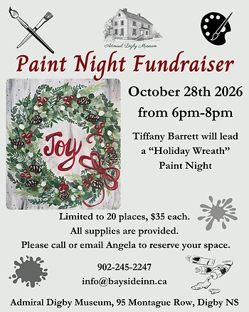 Poster for Holiday Wreath Paint Night Fundraiser