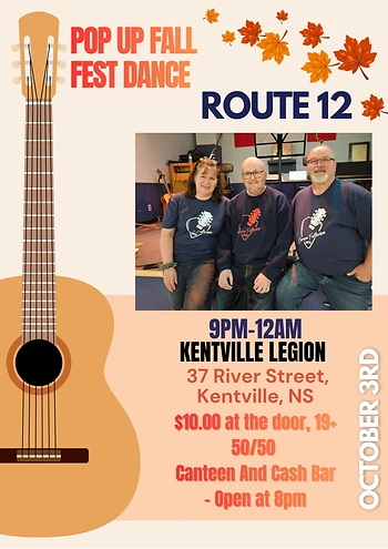 Poster for Pop Up Fall Fest Dance with Route 12