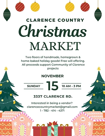 Poster for 2026 Clarence Country Christmas Market