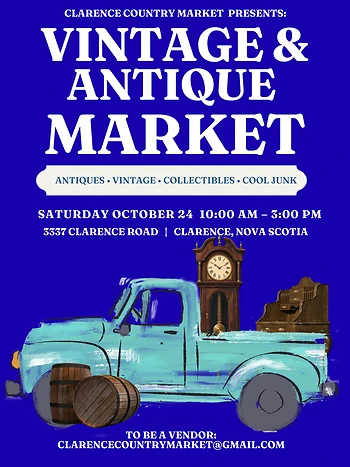 Poster for Clarence Country Vintage and Antique Market