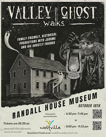 Poster for Valley Ghost Walks at Randall House Museum