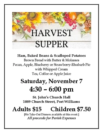 Poster for Harvest Supper