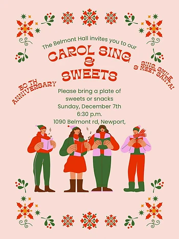 Poster for Carol Sing & Sweets & Santa