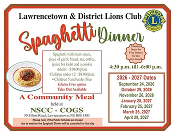 Poster for Spaghetti Dinner