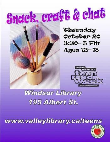Poster for Snack, Craft, and Chat
