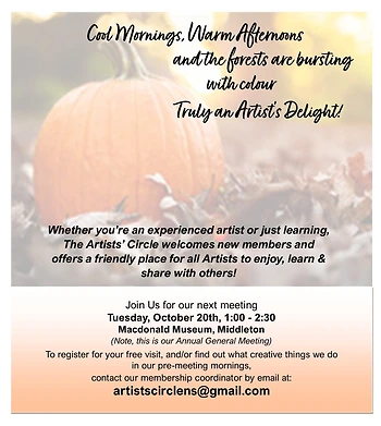 Poster for Artists' Circle Annual General Meeting