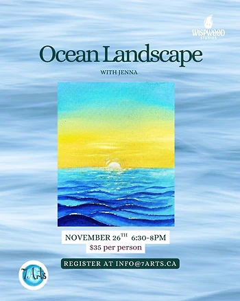 Poster for Ocean Landscape Paint Night