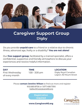 Poster for Family/Friend Caregiver Support Group
