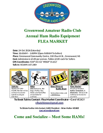 Poster for Amateur Radio Flea Market