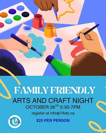 Poster for Family Friendy Arts & Craft Night