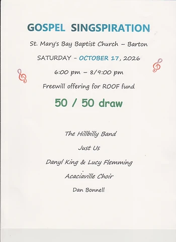 Poster for Gospel Singspiration
